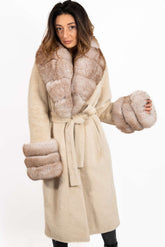 Women's exclusive alpaca coat Amelia Beige